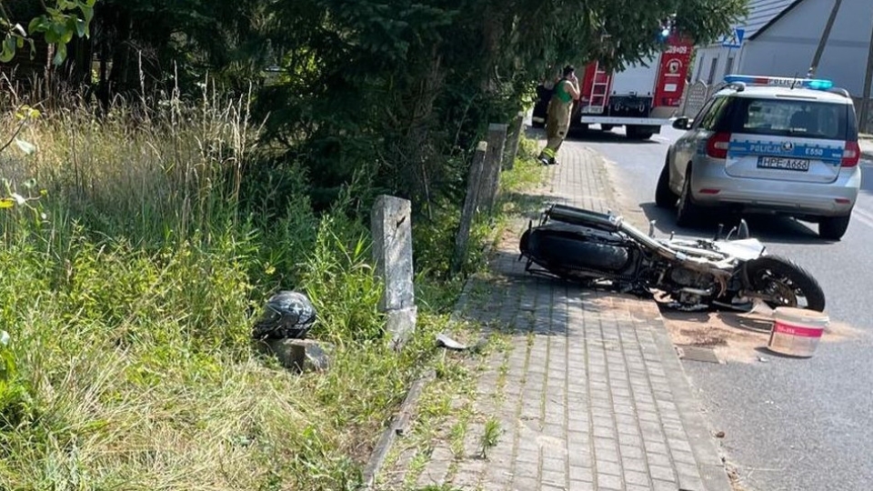 Wypadek pod Krosnem Odrzańskim. 15-latek rozbił się na motocyklu