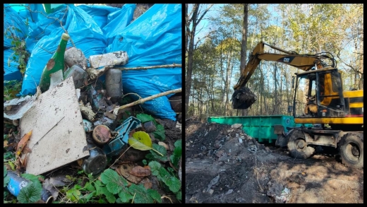 Tony śmieci w lesie pod Zieloną Górą. Odpady są też zakopane pod ziemią (ZDJĘCIA)