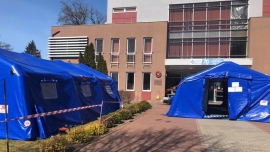 Nieznani sprawcy ukradli sprzęt spod szpitala w Drezdenku. Był użyczony przez strażaków