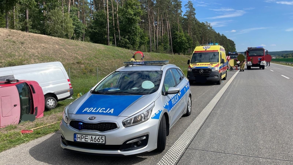 Groźny wypadek na autostradzie A2 w Lubuskiem. Sześć osób rannych