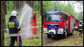 Blisko 100 strażaków ćwiczyło gaszenie pożaru lasu