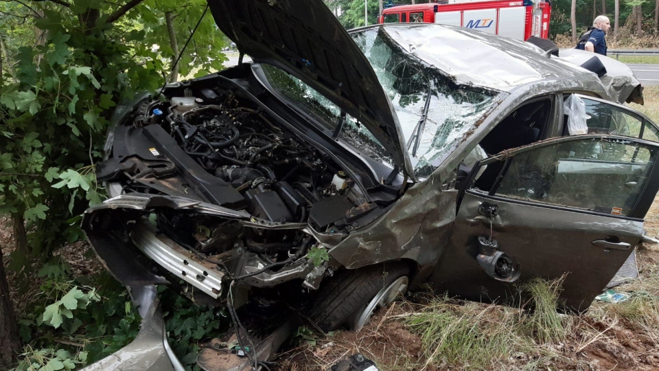 Wypadek na krajowej "92" koło Rzepina. Jedna osoba ranna