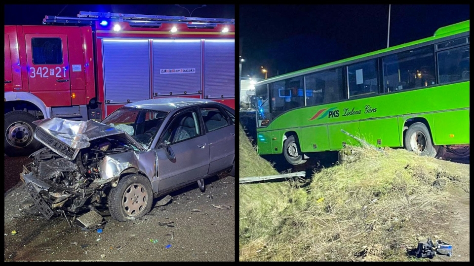 Autobus zderzył się z osobówką w Zielonej Górze. Cztery osoby poszkodowane!
