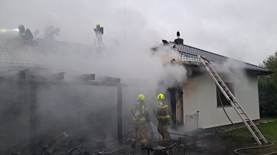 Pożar w Słubicach. Płonął dom jednorodzinny
