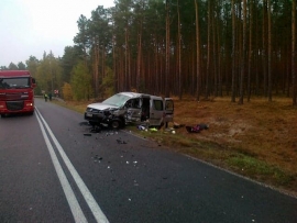 Poważny wypadek na trasie Nowogród Bobrzański - Żagań. Droga zablokowana