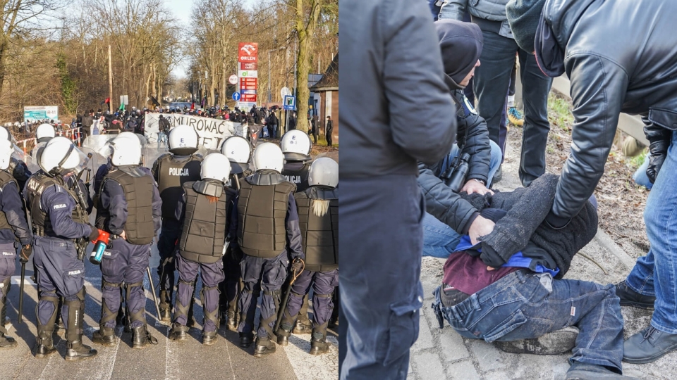 Protest przerodził się w zamieszki. Dwóch policjantów rannych. Zatrzymano 11 osób (FILM, ZDJĘCIA)