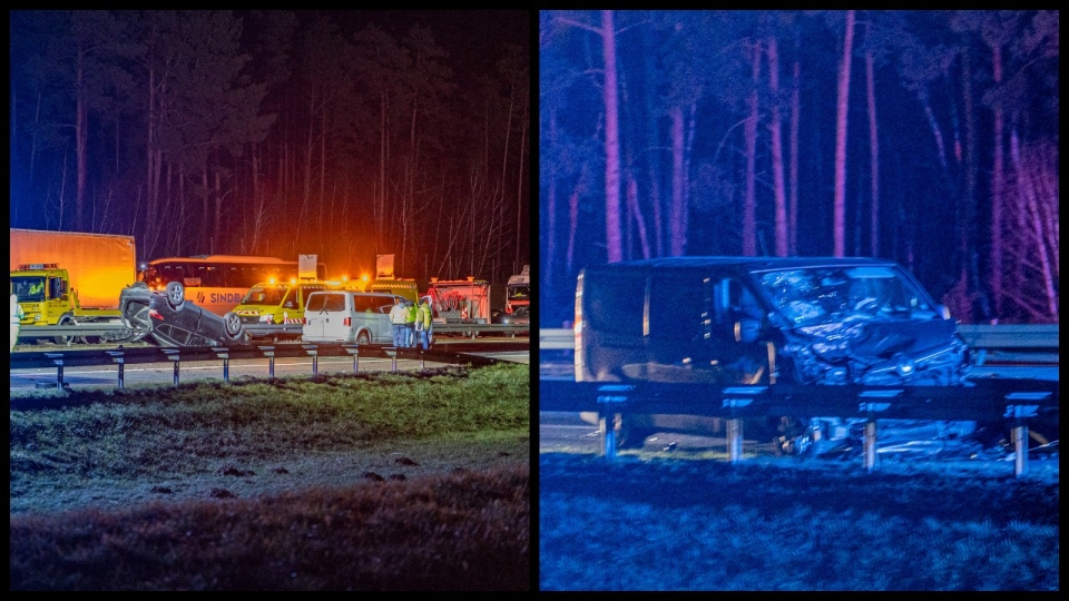 Nocny karambol na autostradzie A2. Zderzyło się 6 pojazdów, rannych zostało 7 osób!