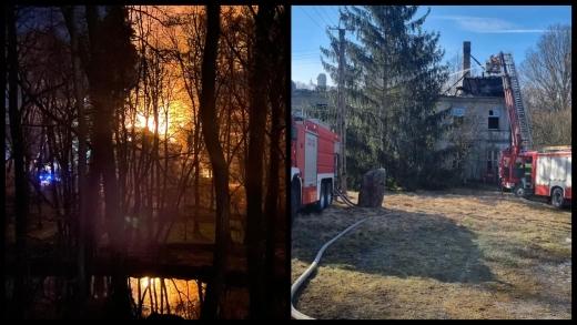 Spłonął zabytkowy dwór w Maczkowie pod Słubicami. W akcji 13 zastępów straży pożarnej!