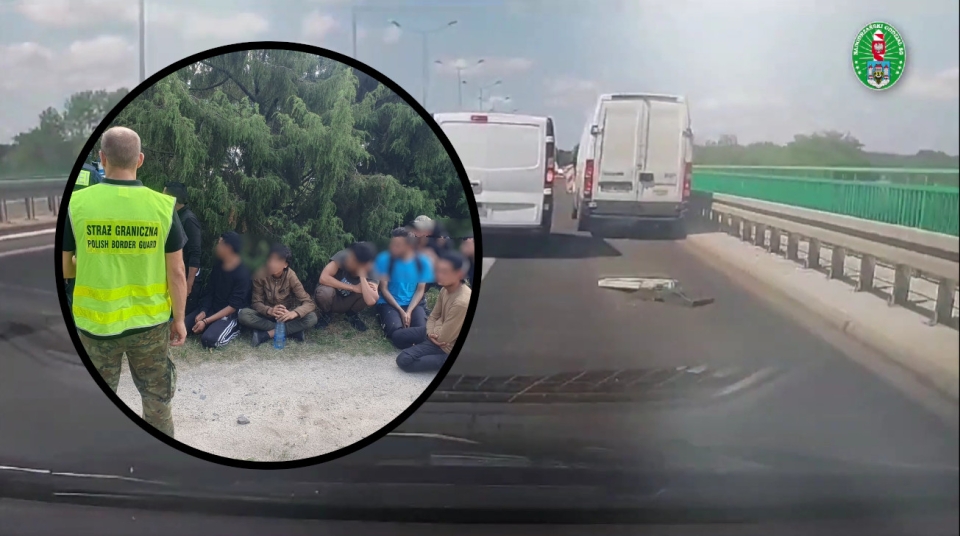 Polsko-niemiecki pościg za busem. Syryjczyk wiózł 24 nielegalnych imigrantów (FILM, ZDJĘCIA)