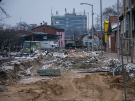 Postęp prac budowlanych na ulicy Dworcowej oraz Aglomeracyjnej (ZDJĘCIA)