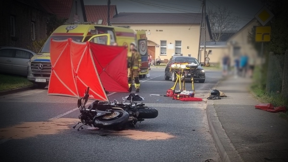 Poważny wypadek młodego motocyklisty
