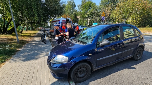 Wypadek w Zielonej Górze. Ranny młody rowerzysta (ZDJĘCIA)