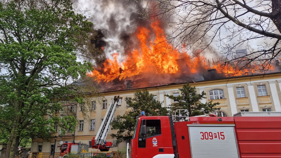 Pożar w Gorzowie. Płonie budynek