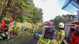 Śmiertelny wypadek na DK32. Zobacz jak wyglądała akcja ratownicza z perspektywy strażaka OSP!