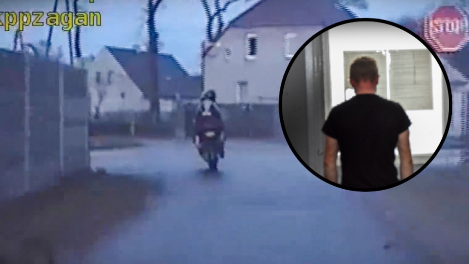 Policyjny pościg za motocyklistą w Iłowej. Był pod wpływem narkotyków (FILM)