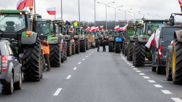 UWAGA – utrudnienia w ruchu drogowym na A2 i w Słubicach. Protest rolników