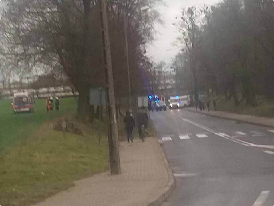 Poważny wypadek w Zbąszynku. Bus z niepełnosprawnymi uderzył w drzewo