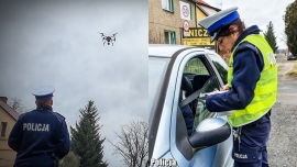 Policja z dronem znów kontrolowała kierowców w Nowej Soli