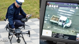 Policja z dronem kontrolowała kierowców w Krośnie Odrzańskim