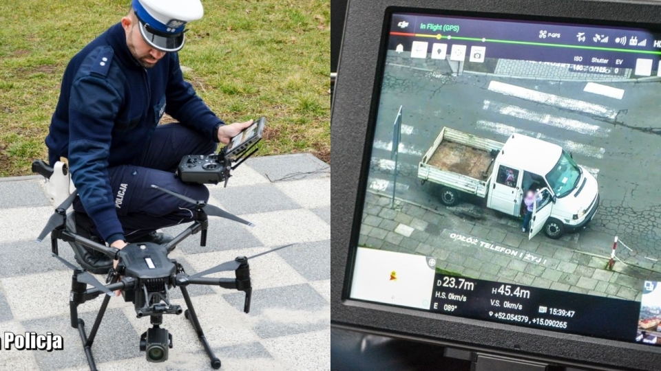 Policja z dronem kontrolowała kierowców w Krośnie Odrzańskim. Posypały się mandaty (ZDJĘCIA)