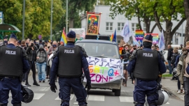 Mnóstwo policjantów zabezpieczało polsko-niemiecki marsz równości (ZDJĘCIA)