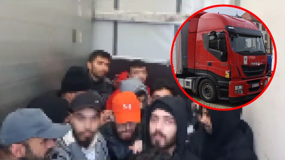 Białorusin ciężarówką przemycał nielegalnych migrantów