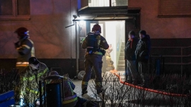 Pożar na osiedlu Piastowskim w Zielonej Górze