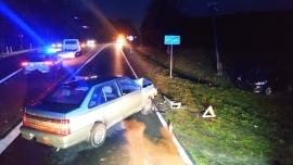Wypadek na krajowej "32" w Gronowie. Jedna osoba trafiła do szpitala (ZDJĘCIA)