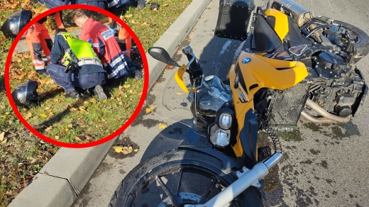 Wypadek w Świebodzinie. Ranny motocyklista