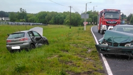 Poranne zderzenie dwóch pojazdów na DK32 w Gronowie