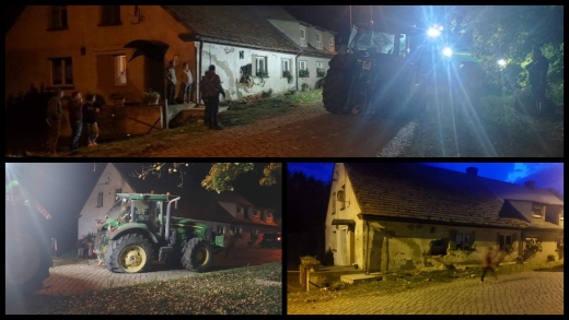 Ciągnik rolniczy wjechał w budynek mieszkalny pod Świebodzinem!