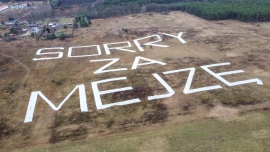 "Sorry za Mejzę" - mieszkańcy lubuskiego wstydzą się za posła. Stworzono ogromny napis (ZDJĘCIA, FILM)