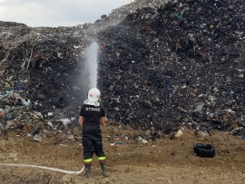 Kolejny pożar na wysypisku śmieci w Raculi