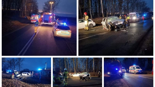 Wypadek na DW 287 pod Żarami. Dwie osoby zostały ranne. Droga jest zablokowana!