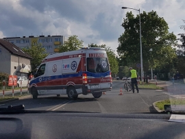 Potrącenie rowerzysty w Zielonej Górze. Mężczyzna trafił do szpitala