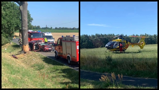 Wypadek Z Udziałem Rowerzysty W Kargowej! W Akcji śmigłowiec LPR!