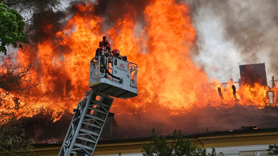 Pożar Akademii w Gorzowie. "Sytuacja nie jest opanowana"