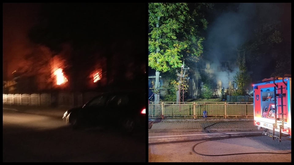Wybuch gazu i pożar budynku koło Gorzowa. Jedna osoba jest ciężko poparzona