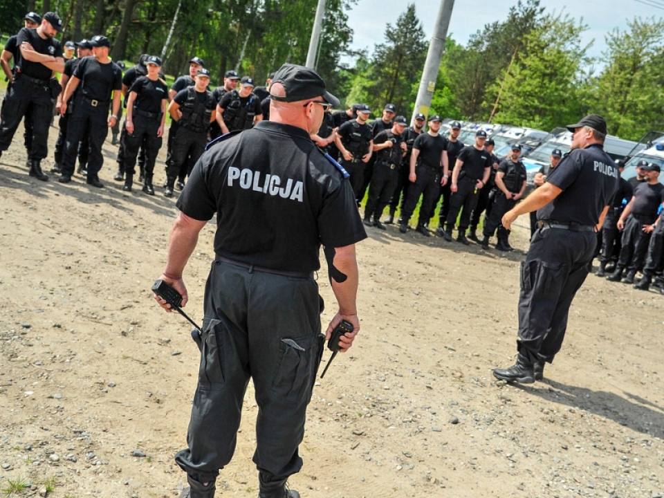 Blisko 200 policjantów ćwiczyło przed Pol'and'Rock Festival w Kostrzynie nad Odrą
