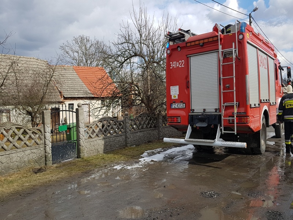 Pożar w budynku gospodarczym w Kotowicach. Mieszkańcy próbowali ratować swój dobytek (ZDJĘCIA)