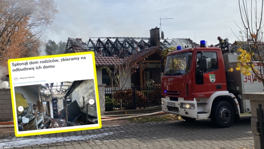 Pożar w Zielonej Górze. Spłonął dom. &quot;Będziemy wdzięczni za każde wsparcie&quot; (ZDJĘCIA)