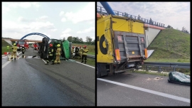 Wypadek ciężarówek na S3 pod Gorzowem. Jedna osoba została ranna. Droga jest zablokowana!