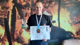 Zielonogórski strażak Tomasz Madej został Mistrzem Europy w Karate Kyokushi!