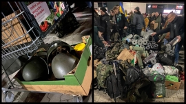 Hełmy, gaśnice, apteczki, jedzenie... Zielonogórzanie wsparli jadących na wojnę obywateli Ukrainy!