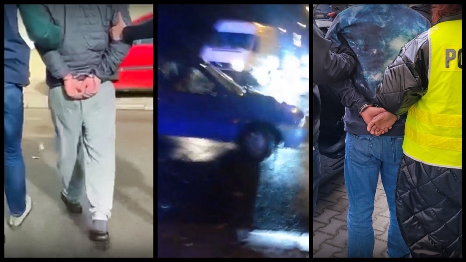 Zielona Góra: Dwóch policjantów potrąconych podczas pościgu. Zobacz szokujące nagranie!