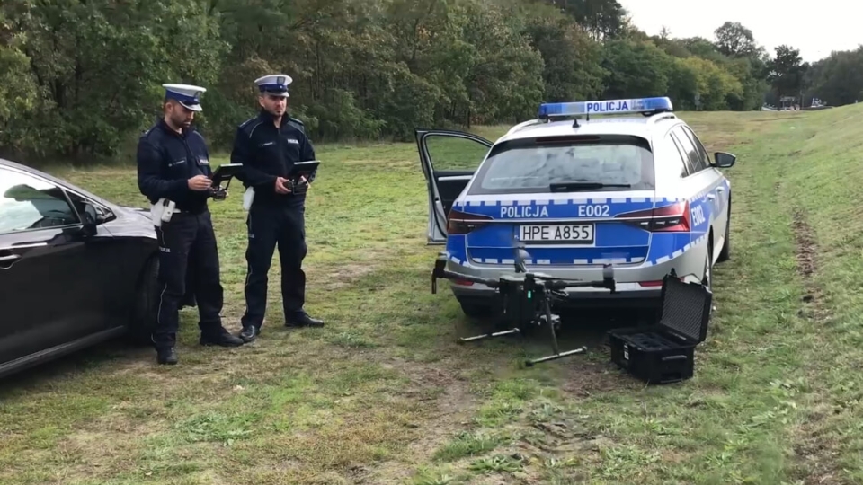 Policja z dronem łapała kierowców na krajowej "29" koło Słubic