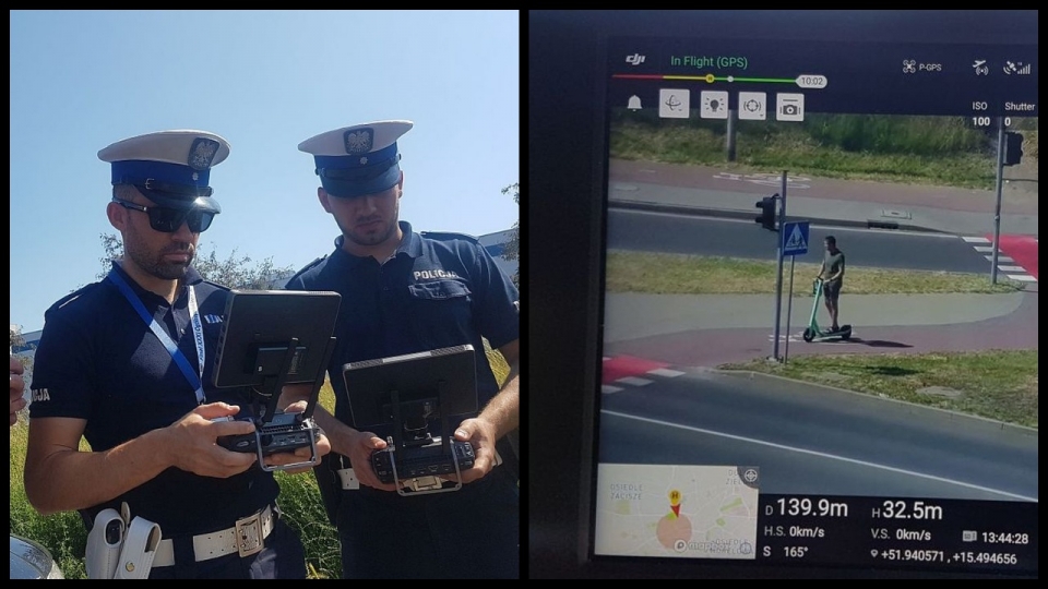 Zielona Góra: Policja z dronem kontroluje kierowców