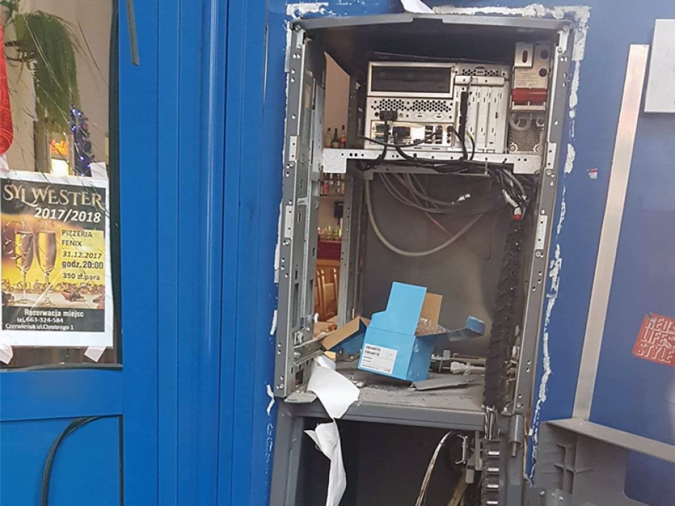 Kolejny lubuski bankomat wysadzony w powietrze (ZDJĘCIA i FILM)