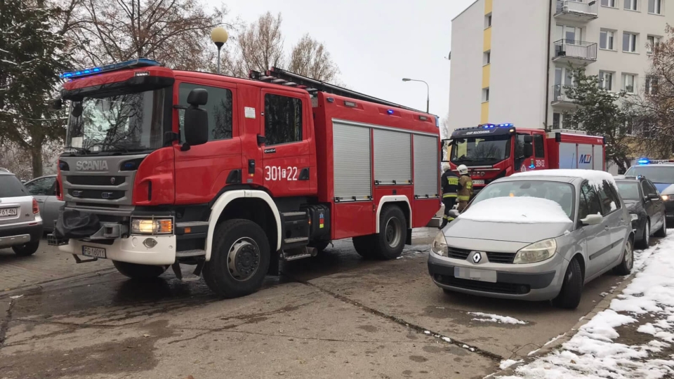 Pożar w bloku w Gorzowie. Jedna osoba trafiła do szpitala