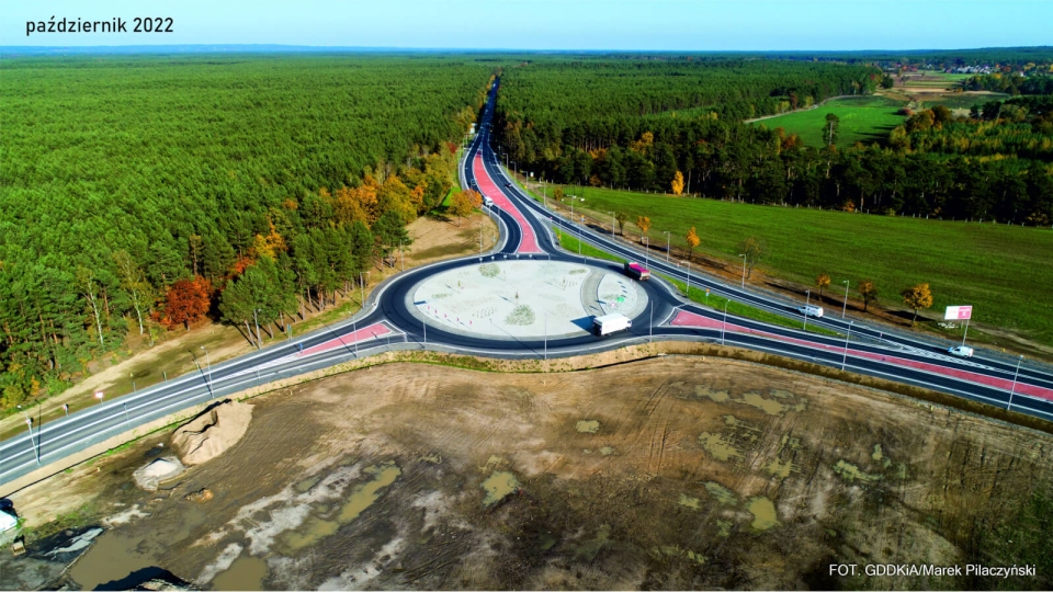 Rondo na DK27 w Nowogrodzie Bobrzańskim już skończone. Kosztowało ponad 7,5 miliona (ZDJĘCIA)